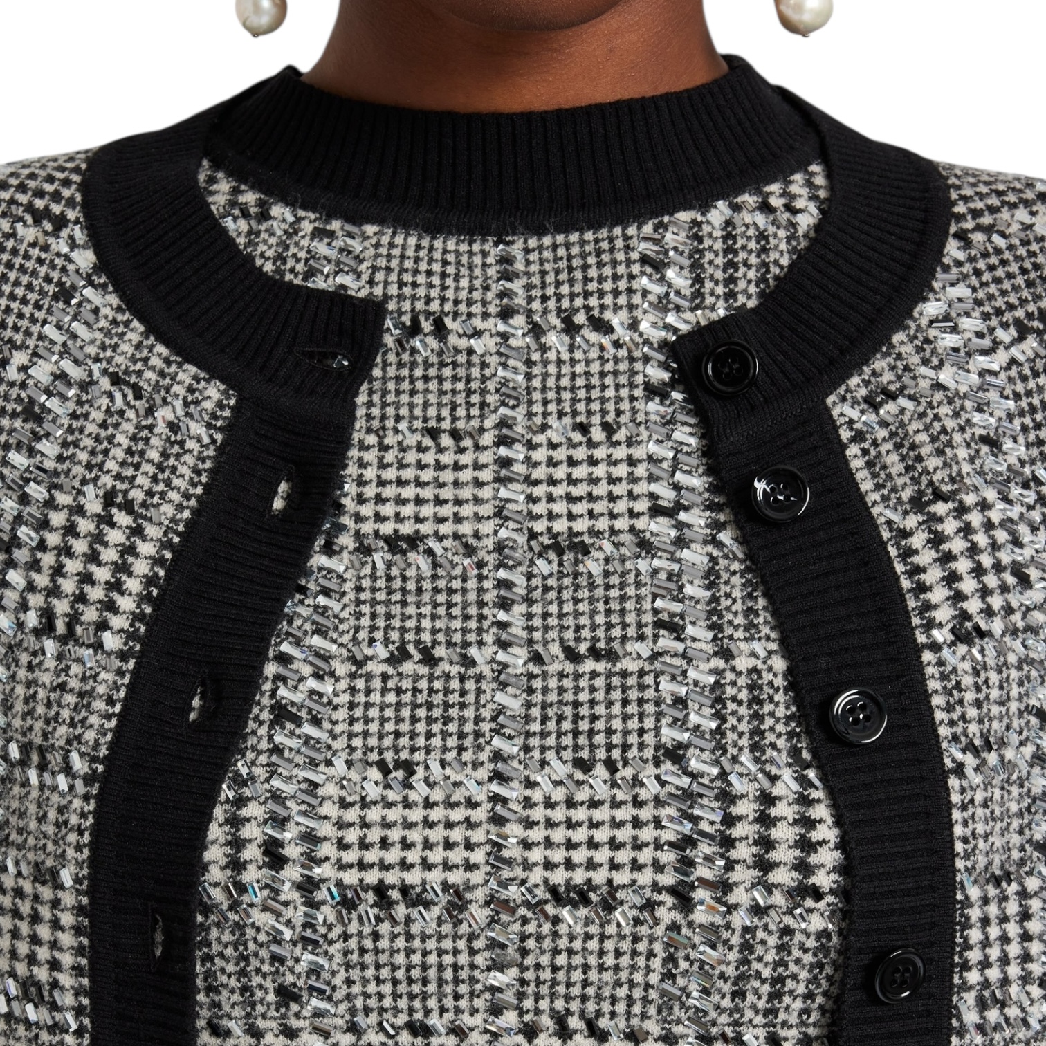 Cardigan jacquard con cristalli Ermanno Scervino