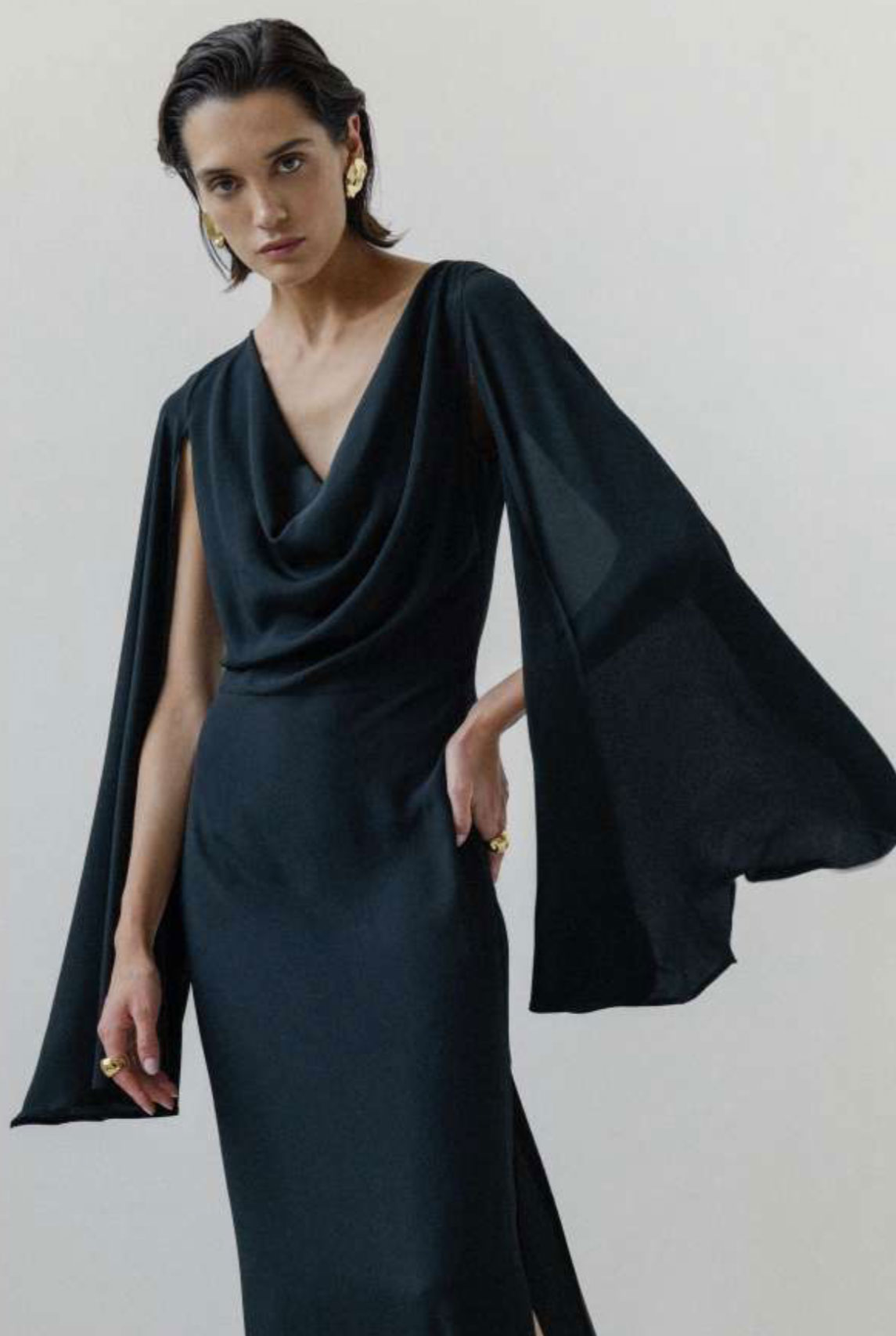 Abito lungo crepe de chine Federica Tosi