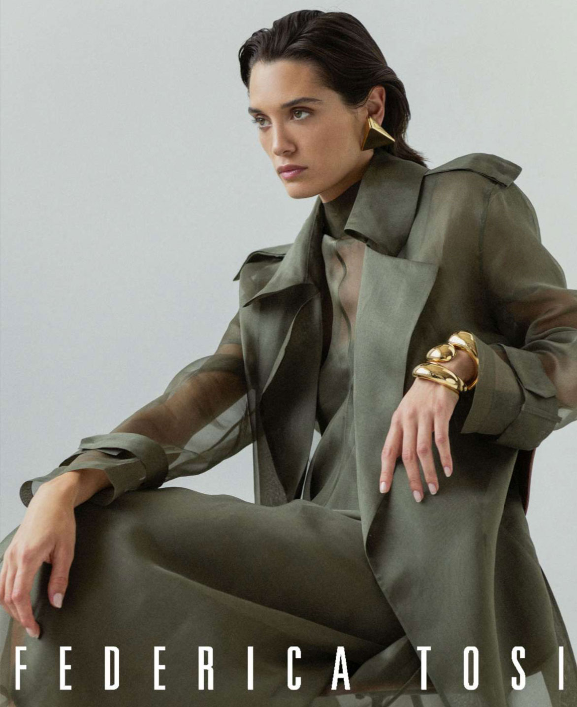 Trench in organza di seta Federica Tosi
