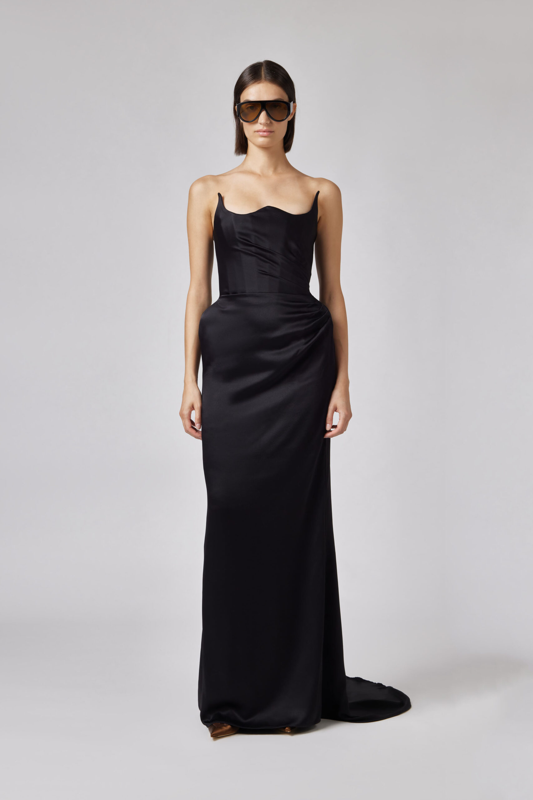 06PSDR518 16314-99_1 Abito lungo in duchesse Giuseppe di Morabito