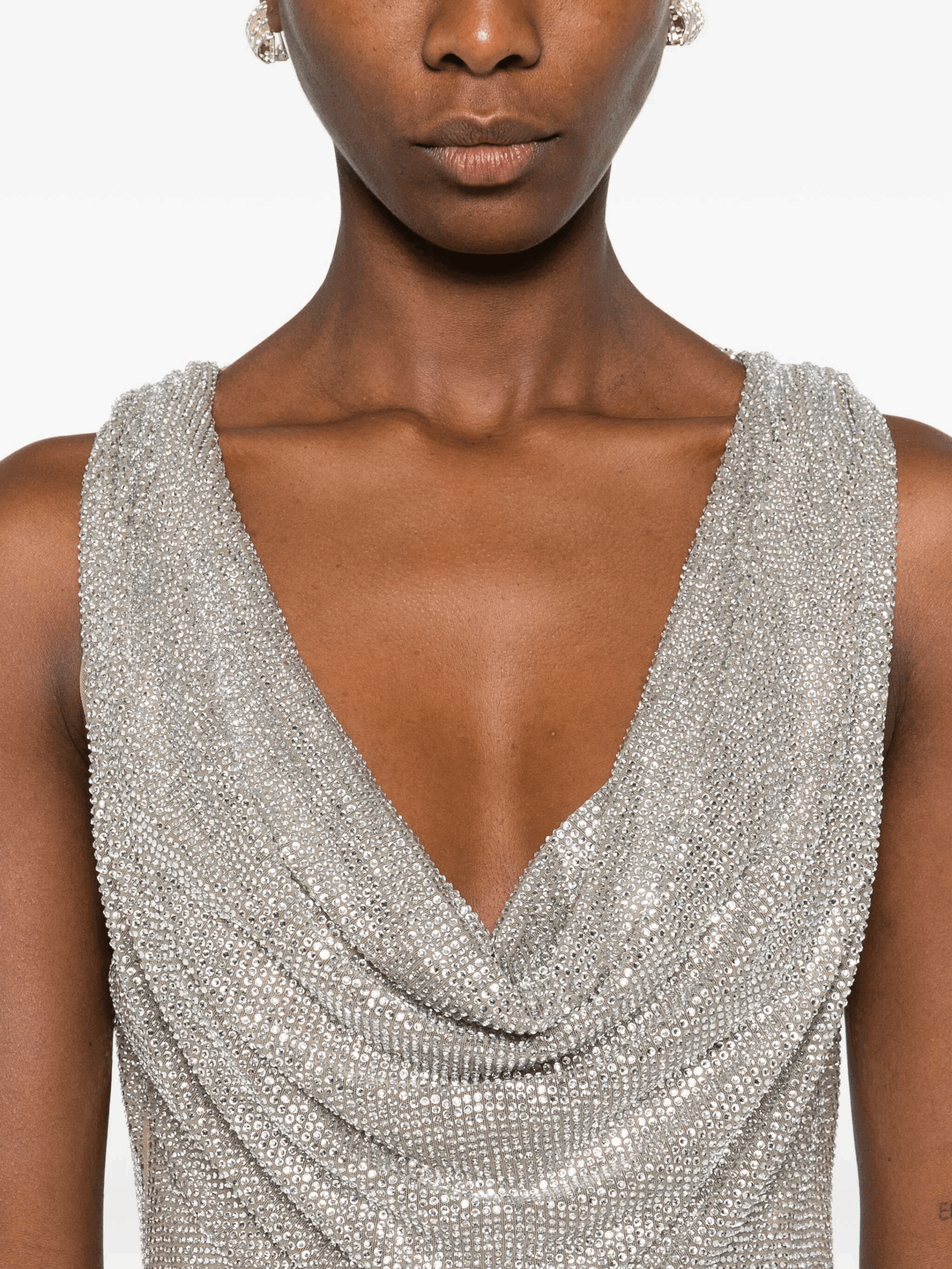 Top smanicato in cristalli Giuseppe di Morabito