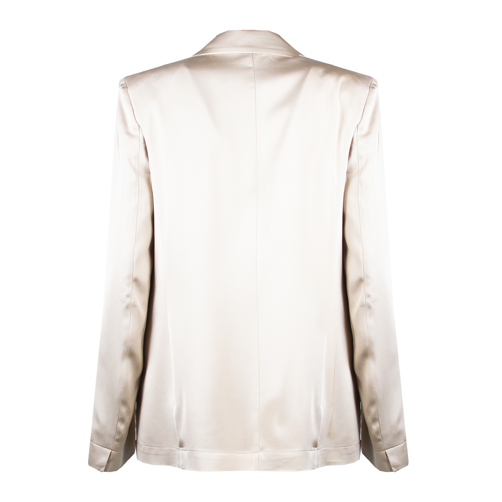 Giacca monopetto in satin di viscosa Jucca