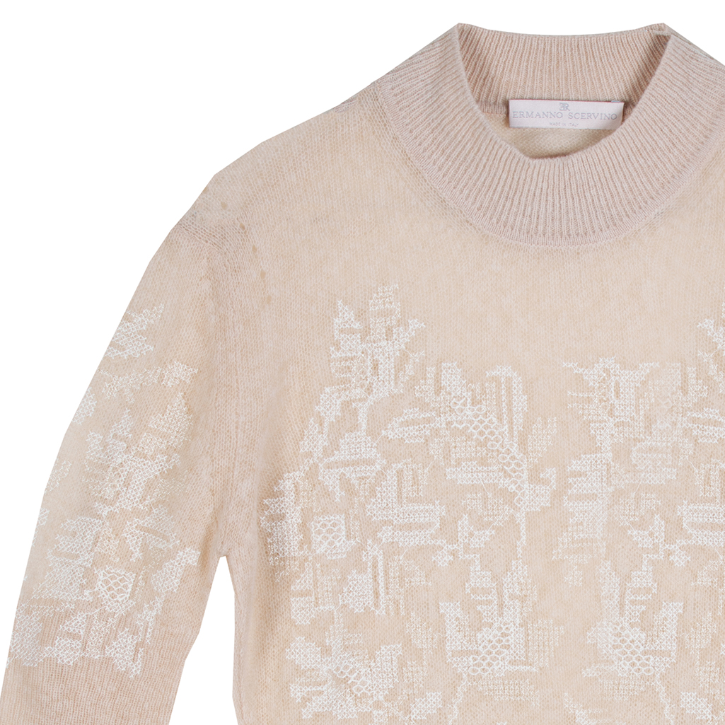 Maglia manica corta misto cashmere Ermanno Scervino