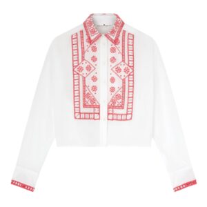 Camicia in mussola di cotone con ricamo Manjaro Ermanno Scervino