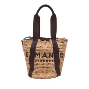 Borsa tote media in rafia Ermanno Firenze