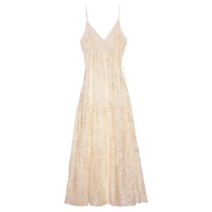 Abito lungo in raso devorè floreale Ermanno Firenze