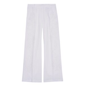 Pantaloni sartoriali in lino e sangallo Ermanno Firenze