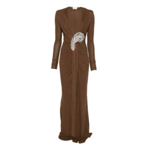 Abito con spilla piuma Giuseppe di Morabito