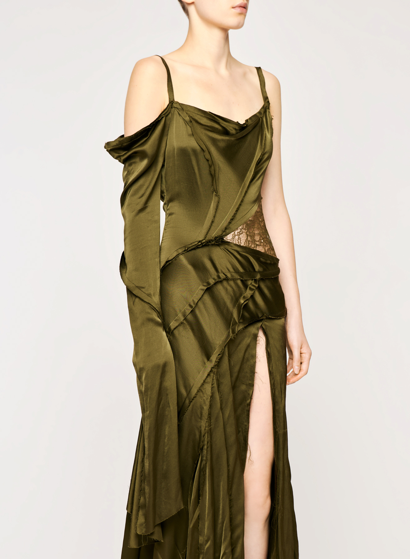 4A407A-c-5e0daedd7aa048689698b445ae1392ae Abito lungo in seersucker di raso Blumarine