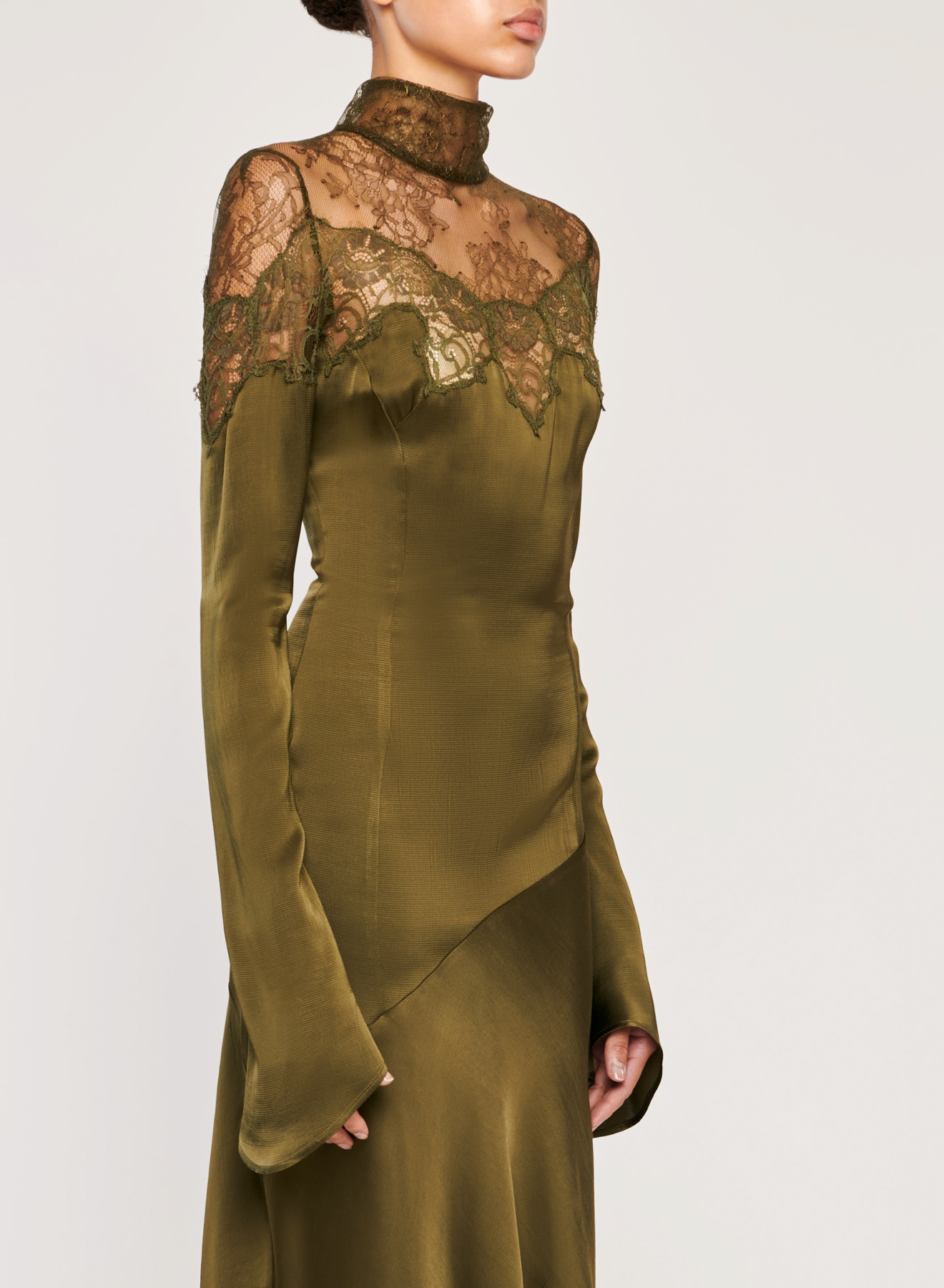 4A472A-c Abito longuette con inserti in pizzo Blumarine