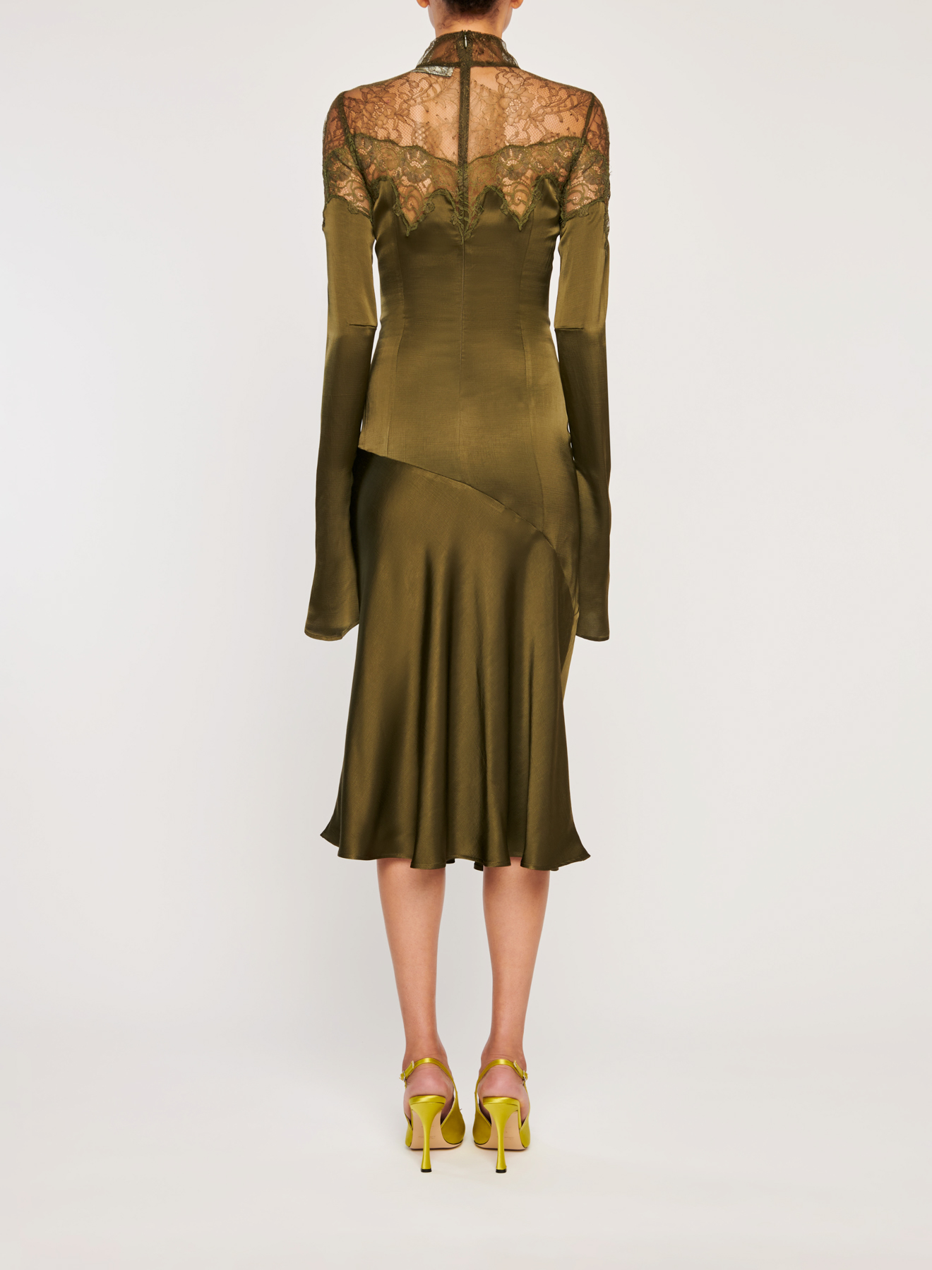 4A472A-r Abito longuette con inserti in pizzo Blumarine