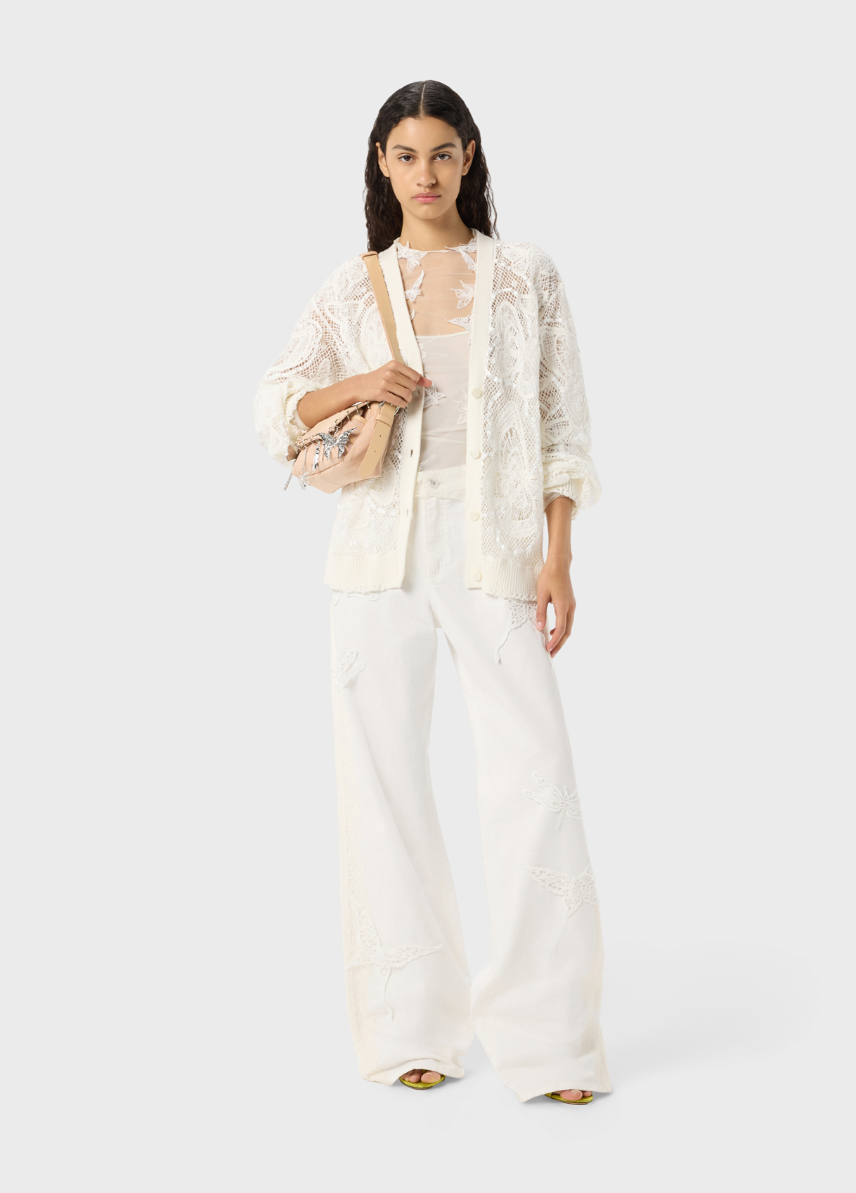 Evoto Cardigan a punto pizzo Blumarine