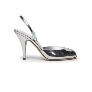 Slingback Mely plissè silver 3Juin