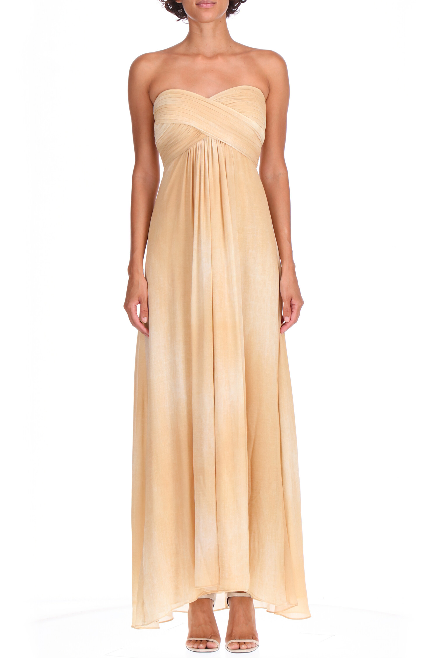 Abito lungo in stampa sand marocain Ermanno Firenze