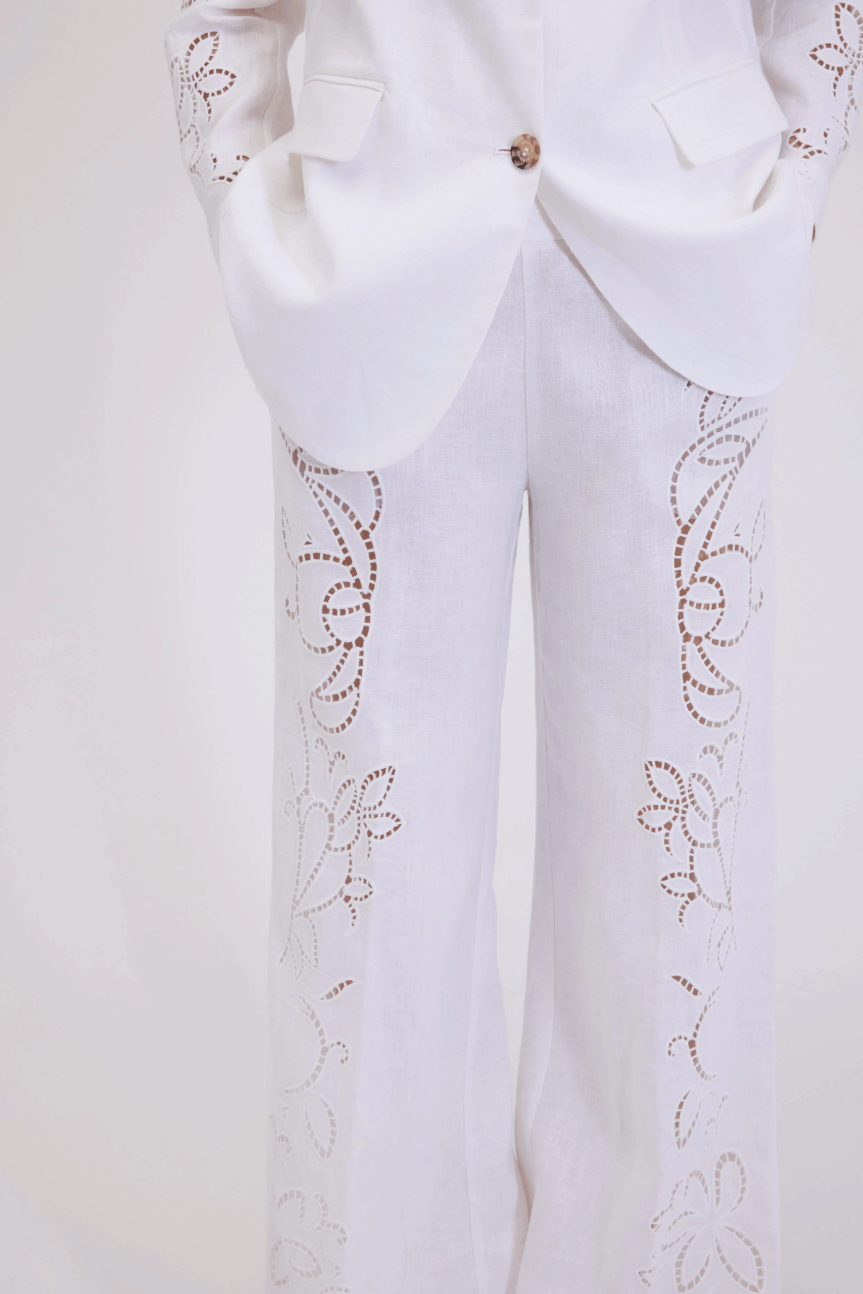 Pantaloni sartoriali in puro lino Ermanno Firenze