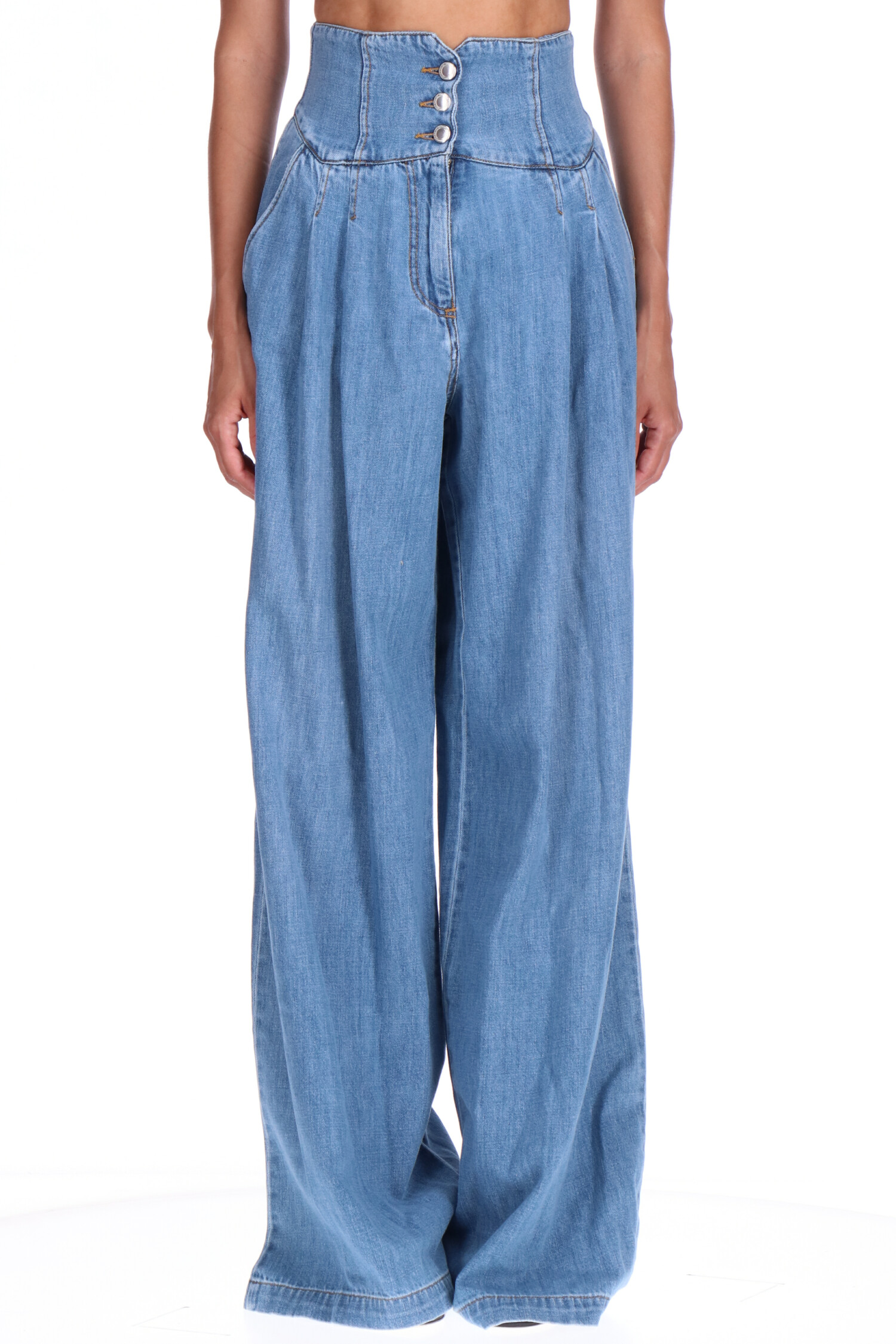 Jeans palazzo con bustier Ermanno Firenze