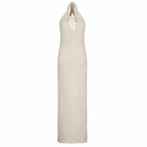 Abito lungo in maglia crochet Blumarine