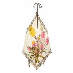 Top foulard in twill a stampa Blumarine