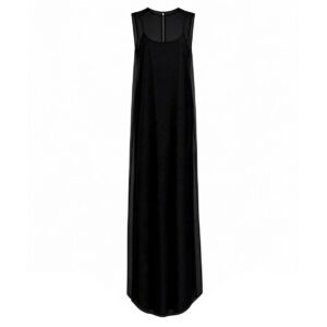 Abito nero lungo in crepe de chine N°21
