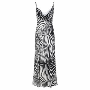 Abito lungo in georgette stampa zebra Blumarine