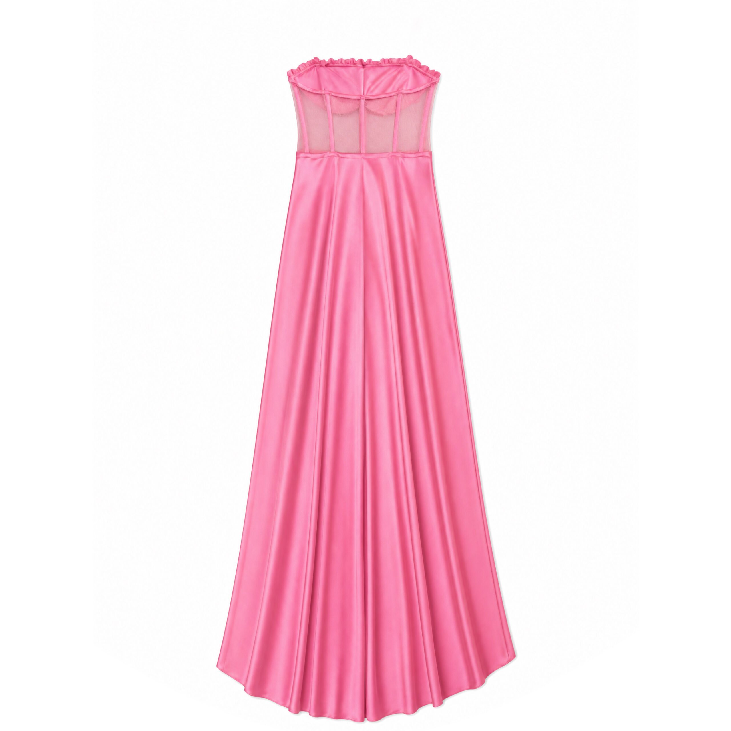 Abito bustier con applicazioni floreali Soani
