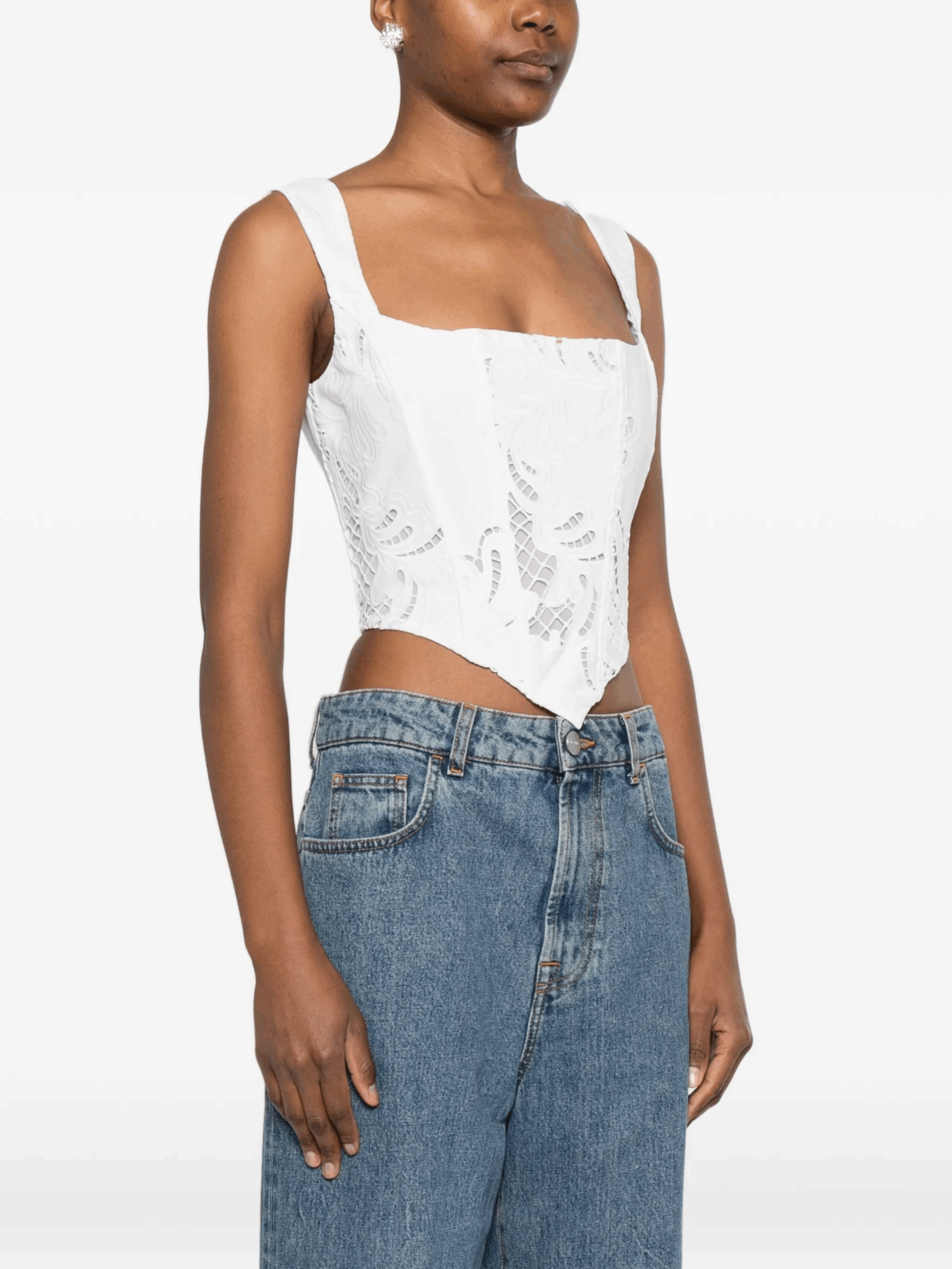 Top bustier in sangallo Giuseppe di Morabito