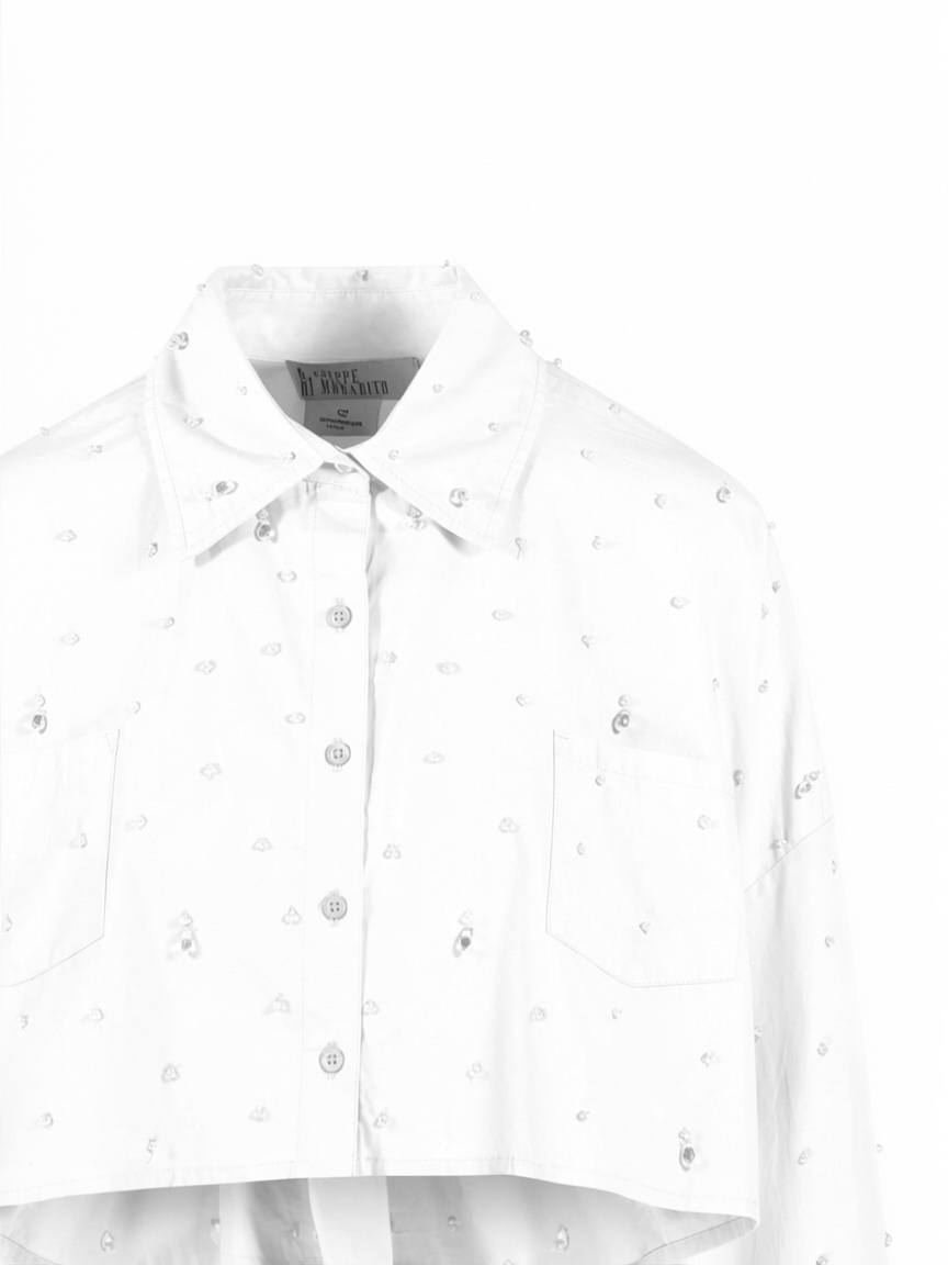 Camicia crop con applicazioni Giuseppe di Morabito