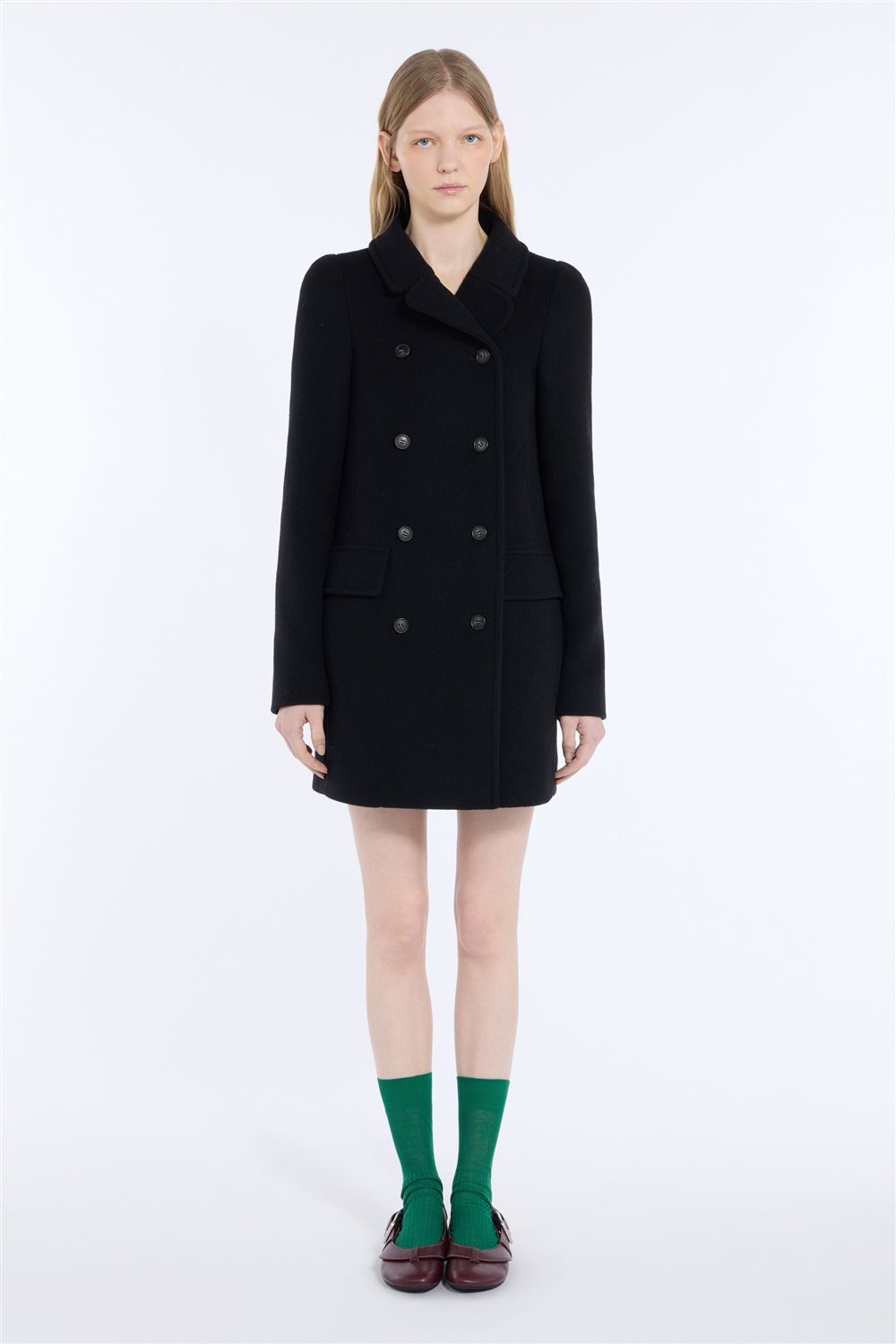 Cappotto Corto Doppio Petto in Panno di Lana N°21