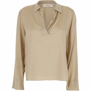 Blusa in seta a polo Jucca