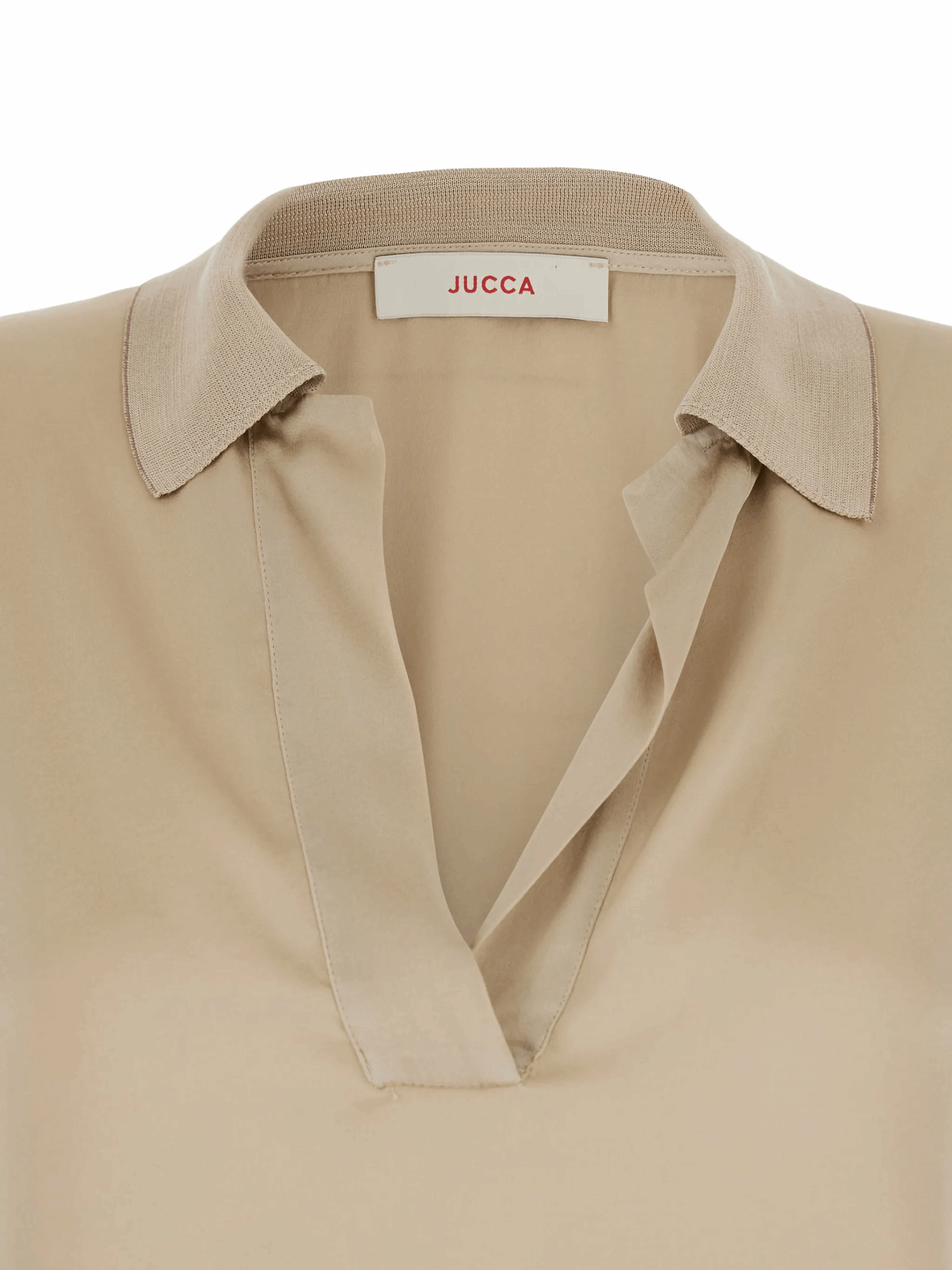 Blusa in seta a polo Jucca