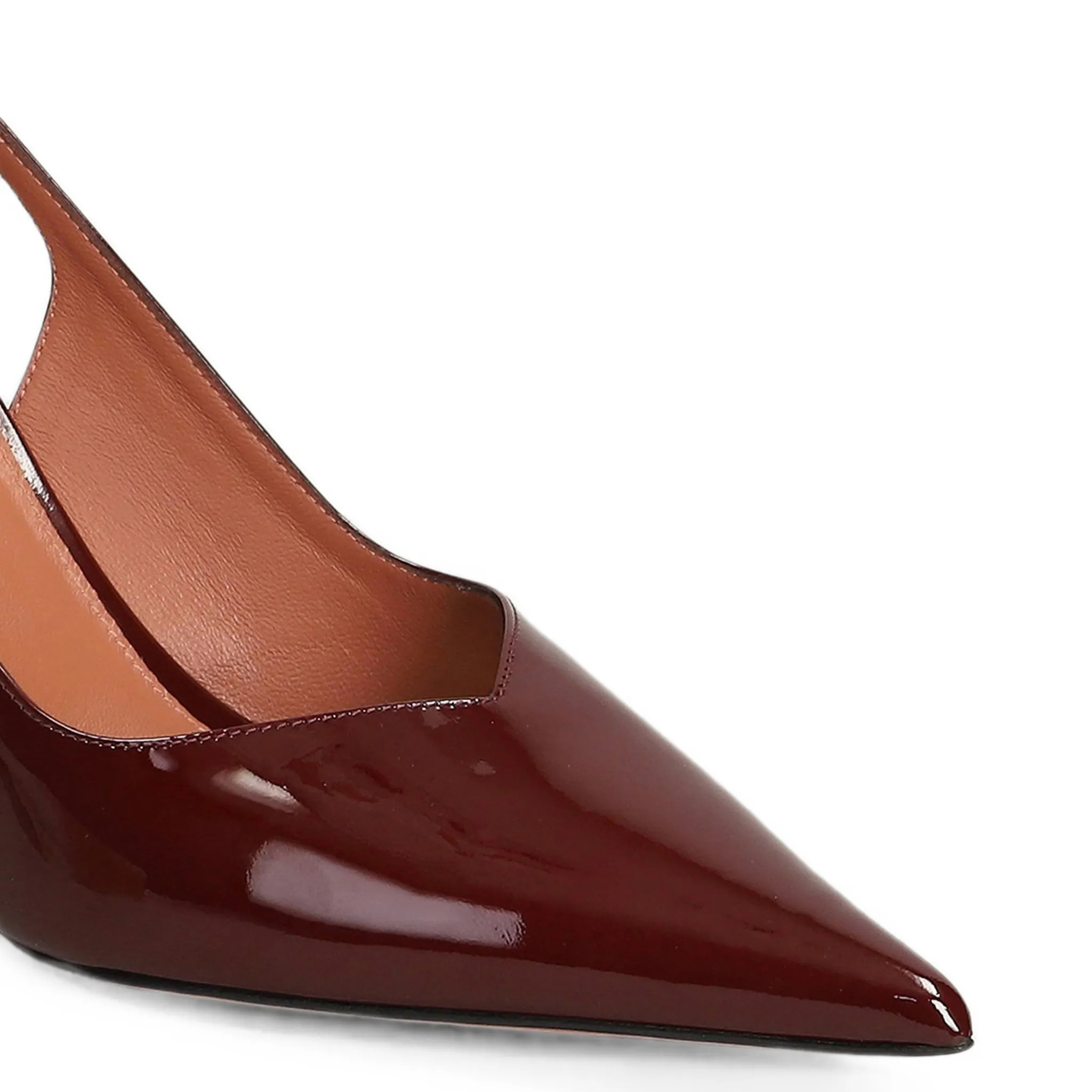 Slingback Darya in Vernice Amaranto Castagna
