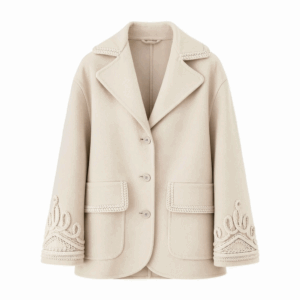 Cappotto con ricami in lana Ermanno Scervino