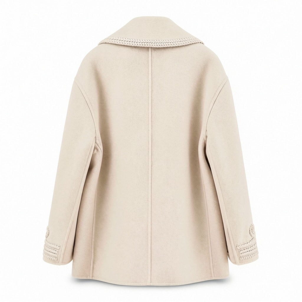 Cappotto con ricami in lana Ermanno Scervino