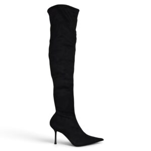 Stivale Over-the-Knee Marlene in Camoscio Stretch Castagna