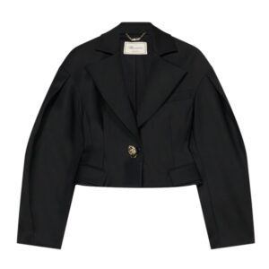 Giacca Cropped Sartoriale Blumarine con Spalle Scultoree