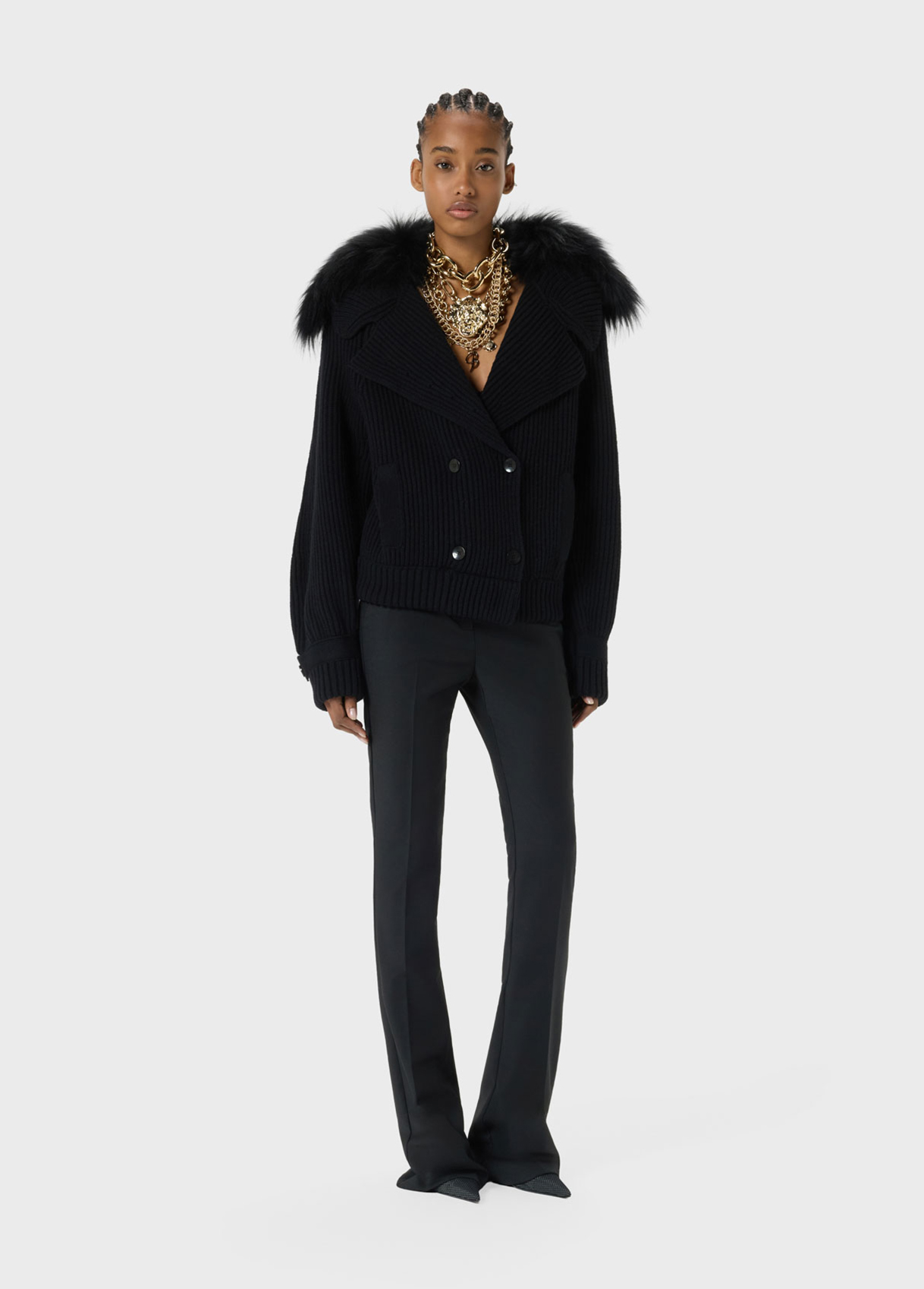 Pantalone Flare Sartoriale Blumarine in Misto Lana