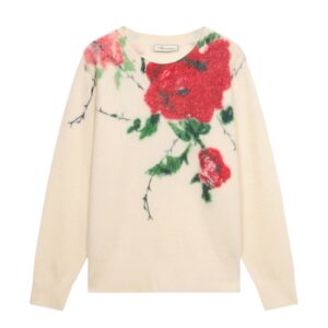 Maglione Oversize Blumarine con Stampa Rose Sfumate