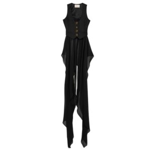 Gilet Sartoriale con Strascico Scultoreo in Chiffon Blumarine