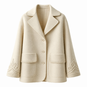 Cappotto con ricami in lana Ermanno Scervino