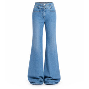 Jeans flare in denim light wash N°21