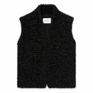 Gilet in Eco Mongolia e Panno Nero JUCCA