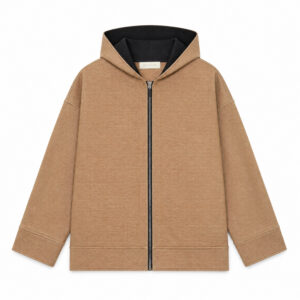 Giacca Max Mara con Cappuccio in Jersey Double Effetto Scuba