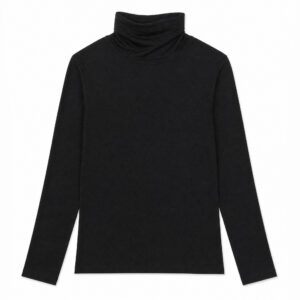 Maglia Lupetto Second Skin in Lana Stretch Nera JUCCA