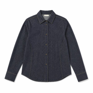 Camicia Max Mara in Jersey di Viscosa Mista Effetto Denim