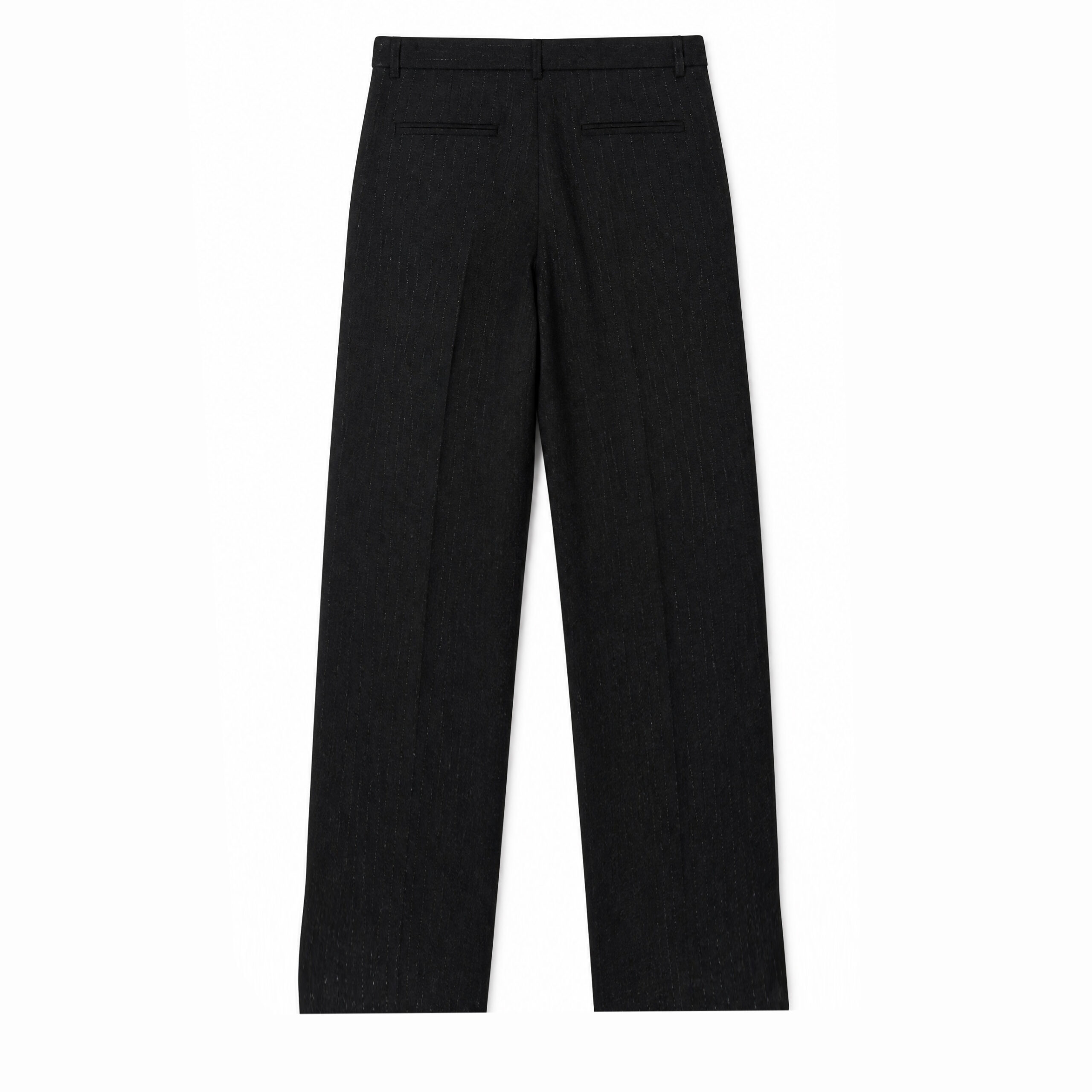 Pantaloni Sartoriali Gessati con Righe Lurex Argento JUCCA