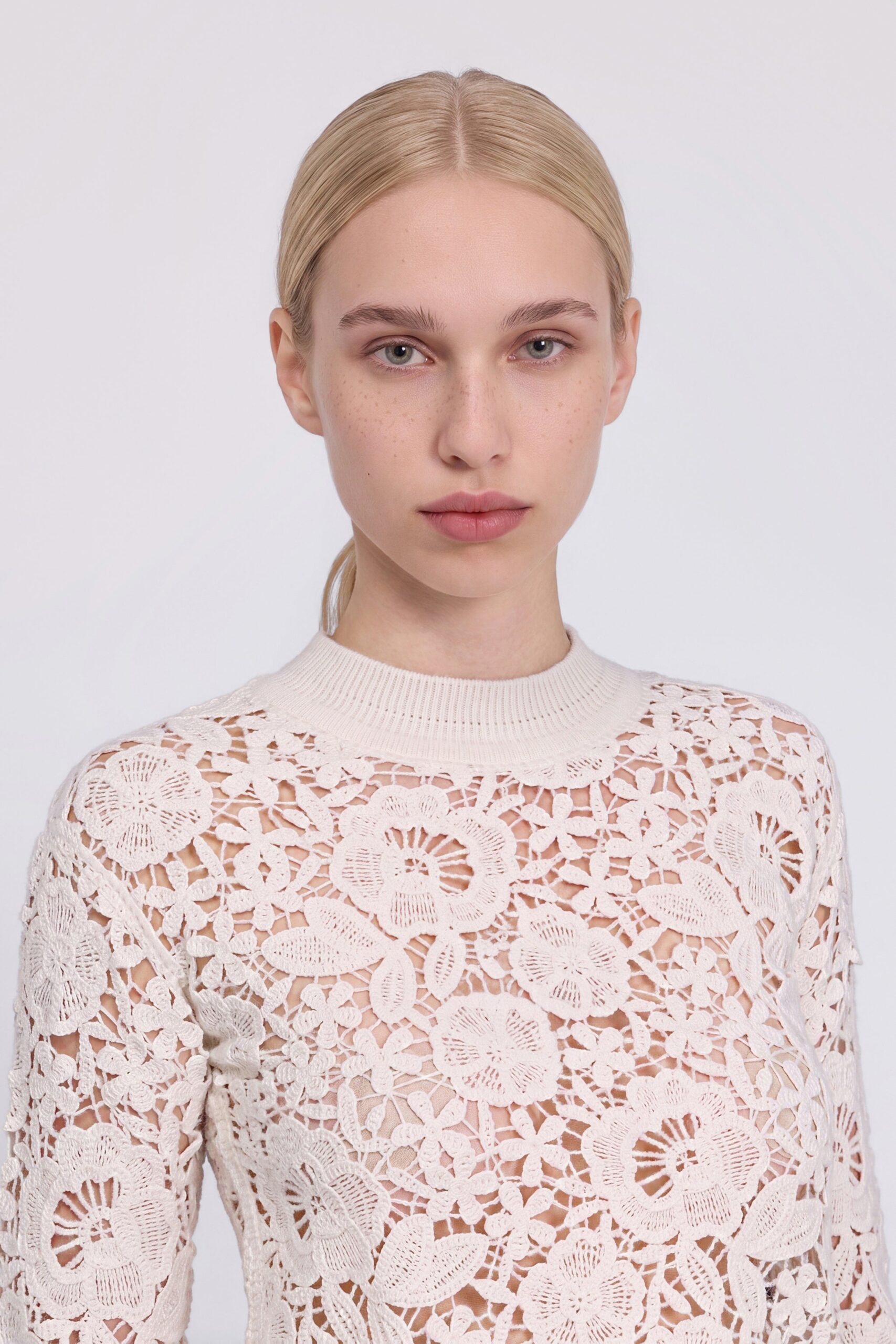 Maglia in pura lana con lavorazione see-through Ermanno Firenze