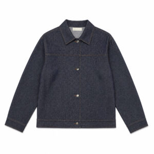 Giacca Max Mara in Jersey Effetto Denim con Impunture Sartoriali
