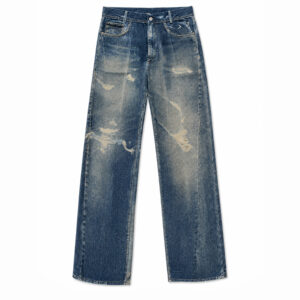 Pantaloni in Velluto con Stampa Trompe-l'oeil Denim Effect JUCCA