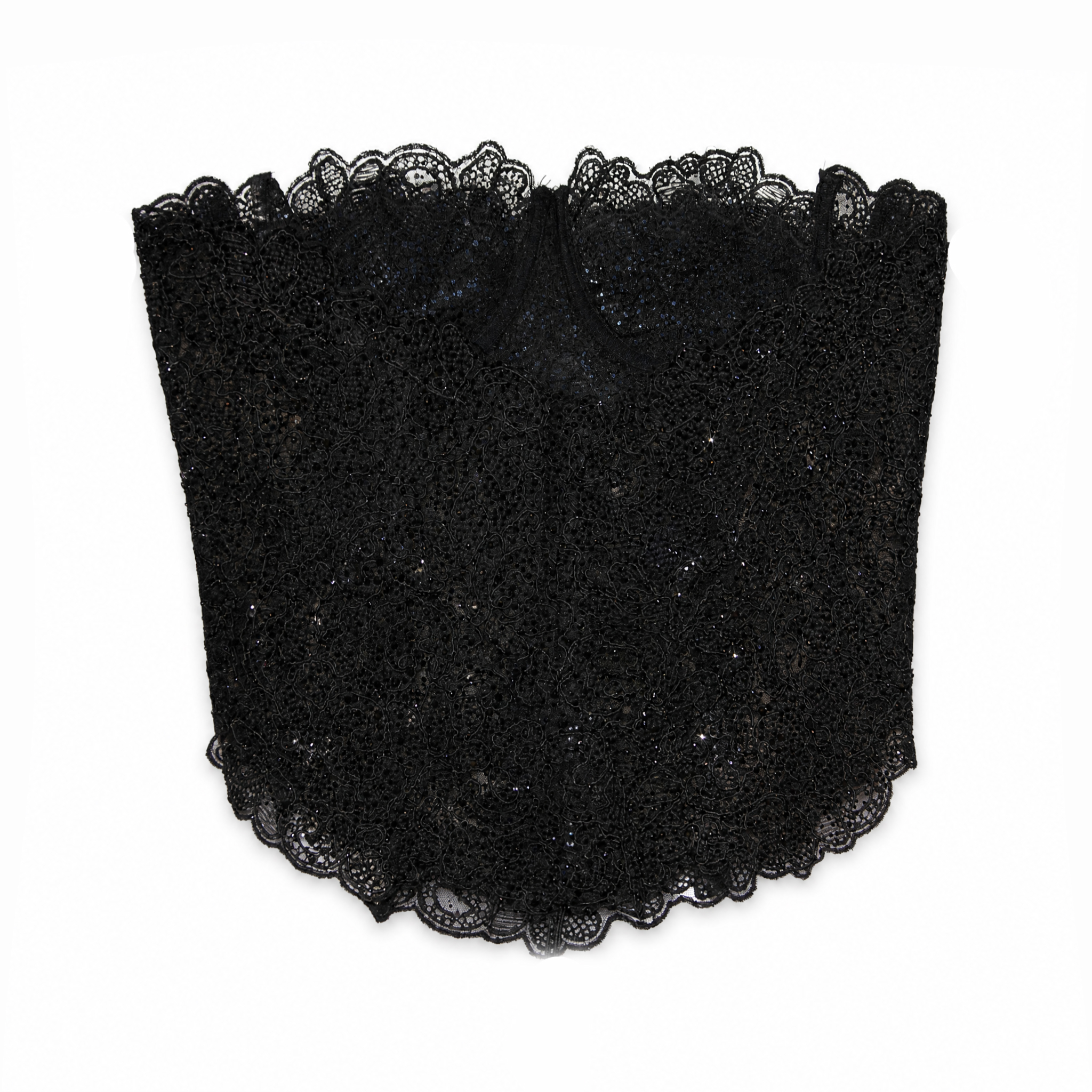 Top bustier in pizzo e cristalli Ermanno Scervino