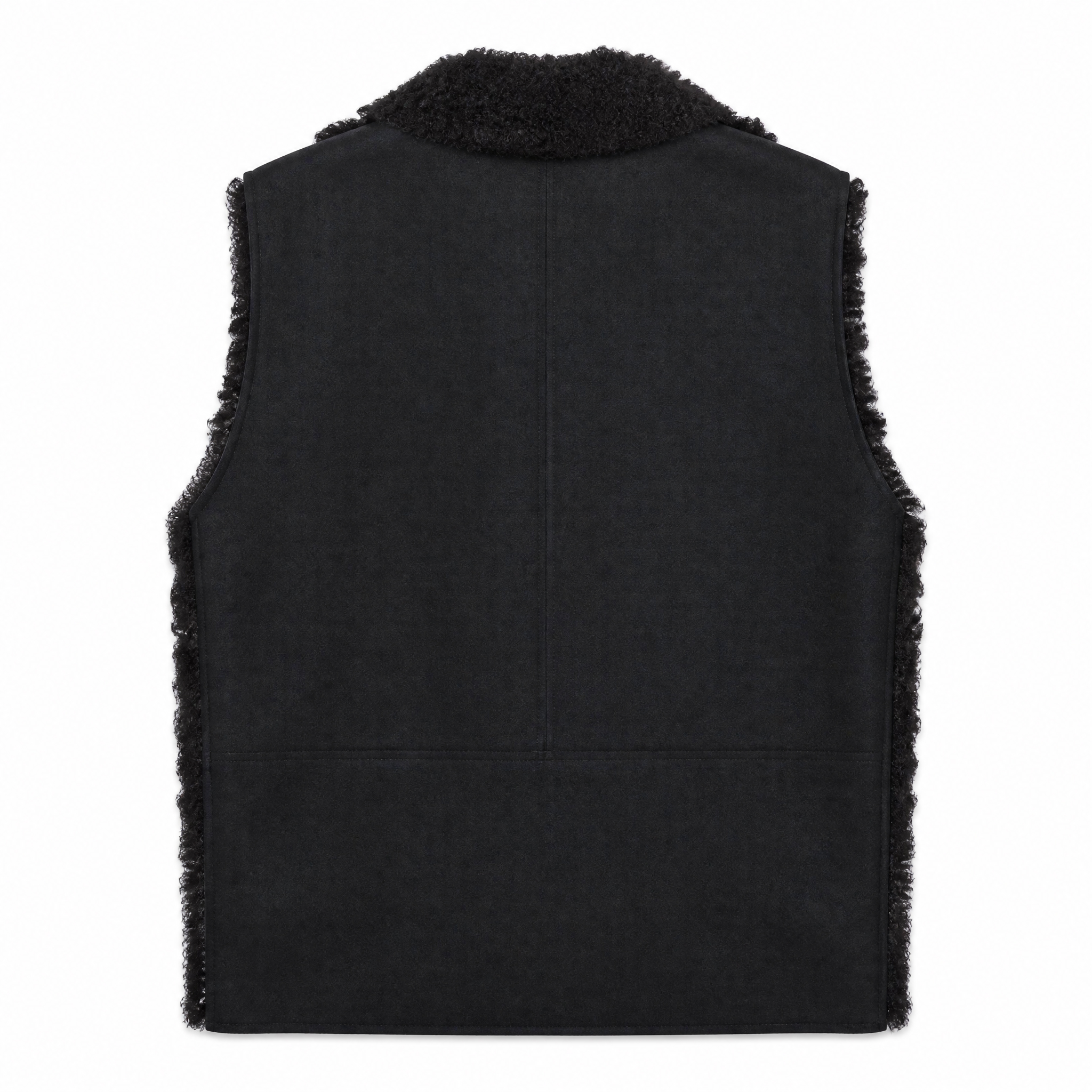 Gilet in Eco Mongolia e Panno Nero JUCCA